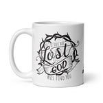 LUKE 19:10 White glossy mug
